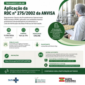 DIVS promove treinamento sobre aplicação da RDC nº 275/2002 da ANVISA