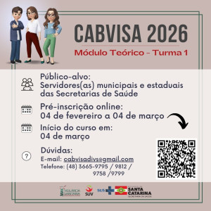 Curso de Ações Básicas em Vigilância Sanitária - CABVISA 2026