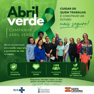 Campanha Abril Verde – Um dia especial para os trabalhadores da Diretoria de Vigilância Sanitária